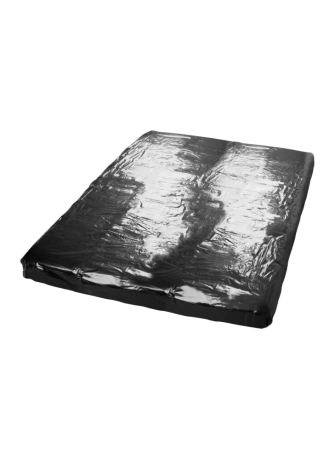 Drap de lit en vinyle noir 200 x 230 cm  - R250465